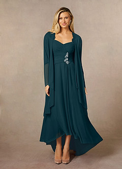 Azazie Anne Mother of the Bride Dresses Pine Sheath Sweetheart Sequins Lace Dress image1