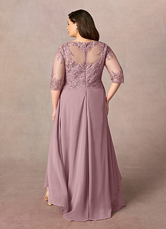 Azazie Monza Mother of the Bride Dresses Dusty Rose A-Line Lace Chiffon Dress image9