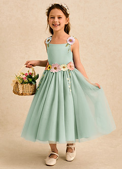 Azazie Meadow Flower Girl Klänningar Klä A-Line i Spets image4