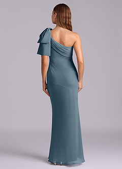 Azazie Yuanna Bridesmaid Dresses Twilight Mermaid One Shoulder Chiffon Dress image2