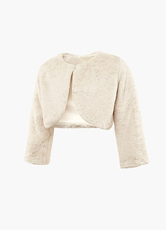 front Kukkaistyttöjen tekoturkis takki