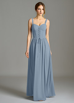 Azazie Porscha Suknie dla druhen Linia A Dekolt w kształcie serca Szyfon Do ziemi Sukienka image4