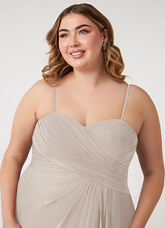 Azazie Arabella Allure Bridesmaid Dresses Frost A-Line Sweetheart Neckline Chiffon Convertible Dress image19