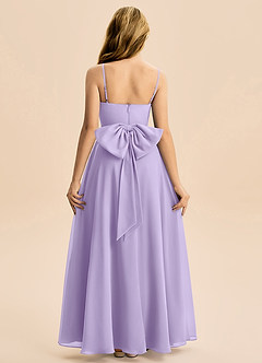 Azazie Bear Junior Lilac A-Line Pleated Chiffon Dress image2