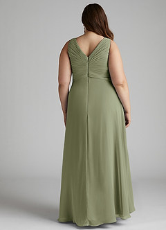 Azazie Flora Bridesmaid Dresses Pistachio A-Line Pleated Chiffon Dress image13