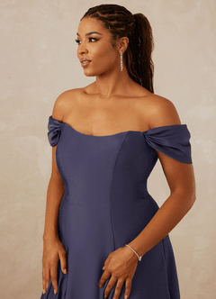 Christian Siriano Bridal for Azazie 1002 Bridesmaid Dresses Stormy A-Line Off the Shoulder Stretch Satin Convertible Dress image14