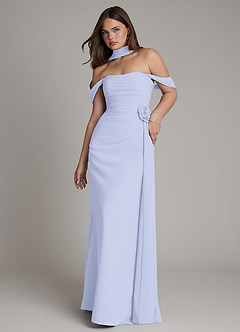 Azazie Ezria Jurken voor bruidsmeisjes Jurk van Chiffon met A-Lijn Off the Shoulder Lavendel image1