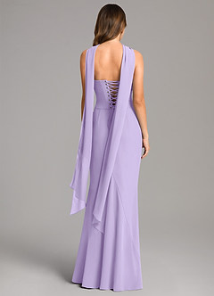 Azazie Sorrel Bridesmaid Dresses Lilac Mermaid Corset Chiffon Dress image5