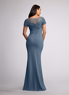Azazie Susan Mother of the Bride Dresses Twilight Sheath Lace Stretch Crepe Dress image4