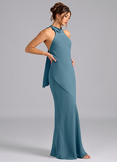 Azazie Velli Bridesmaid Dresses Bermuda Mermaid Bow Chiffon Dress image4