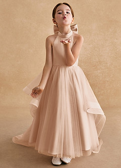 Azazie Bev English Rose A-Line Convertible Tulle Dress | Azazie
