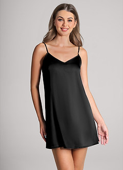 front Abito sottoveste classico in raso con colori coordinati