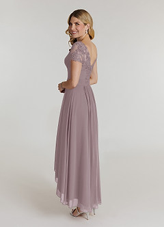 Azazie Thais Abiti per la Madre della Sposa Abito A-Line in Chiffon Pizzo Dusk image4