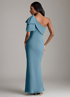 Azazie Yuanna Bridesmaid Dresses Bermuda Mermaid One Shoulder Chiffon Dress image6
