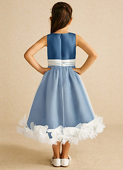 Azazie Stardust Blumenmädchenkleider A-Linie ärmellos Organza Kleid Zwielichtviolett image4