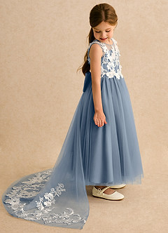 Azazie Mixie Flower Girl Klänningar Klä Balklänning i Spets image3