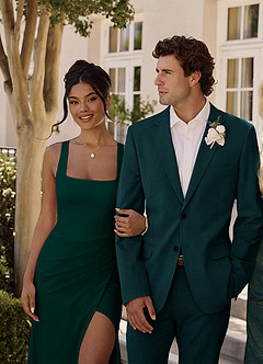 front James Pine Structured Stretch Suit