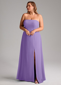 Azazie Wren Bridesmaid Dresses Tahiti A-Line Side Slit Chiffon Convertible Dress image10