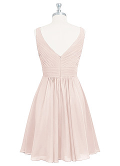 Azazie Grace Bridesmaid Dresses Rose Petal A-Line Pleated Chiffon Dress image8