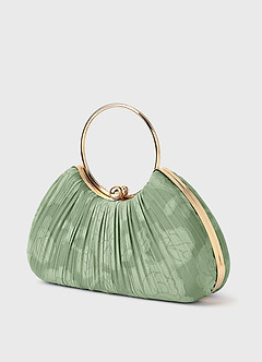 front Dopasowana kolorowa torebka plisowana z kwiatowym wzorem