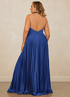 Christian Siriano Bridal for Azazie 1007 Bridesmaid Dresses Royal Blue A-Line Pleated Stretch Satin Dress image10
