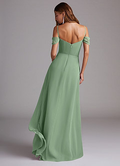 Azazie Marley Bridesmaid Dresses Matcha A-Line Off the Shoulder Chiffon Convertible Dress image7