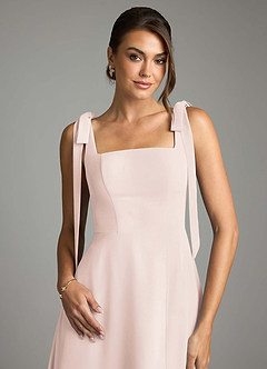 Azazie Debra Bridesmaid Dresses Rose Petal A-Line with Pockets Chiffon Convertible Dress image2