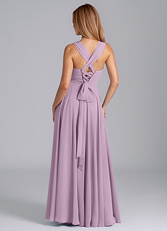 Azazie Darana Final Sale Wisteria A-Line Corset Chiffon Dress image9