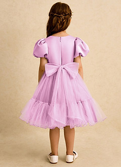 Azazie Cocoa Abiti da Ragazza di Fiori Abito Principessa in Tulle Plissettato Rosa Confetto image6