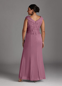 Azazie Calathea Mother of the Bride Dresses Vintage Mauve A-Line Lace Dress image9