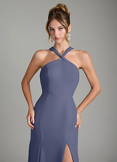Azazie Rue Bridesmaid Dresses Stormy A-Line Halter Chiffon Dress image3