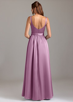 Azazie Elliott Brautjungfernkleider A-Linie mit Taschen Stretch-Satin Kleid Blauregen image6