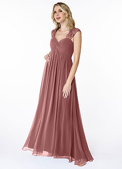 Azazie Basset Bridesmaid Dresses A-Line Sweetheart Neckline Chiffon Floor-Length Dress image3