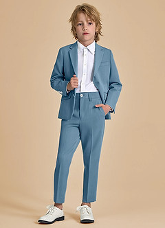 front Oliver Boys Light Blue 2-Piece Suit