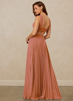 Christian Siriano Bridal for Azazie 1009 Bridesmaid Dresses MAI TAI A-Line Pleated Chiffon Dress image3