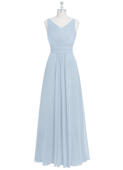 Azazie Pierrette Bridesmaid Dresses A-Line Pleated Chiffon Floor-Length Dress image7