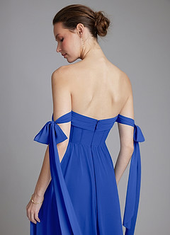 Azazie Ayanna Suknie dla druhen Linia A Zza ramienia Szyfon Do ziemi Sukienka image8