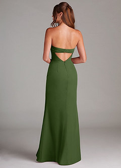 Azazie Leonis Bridesmaid Dresses Olive Sheath Strapless Chiffon Convertible Dress image5