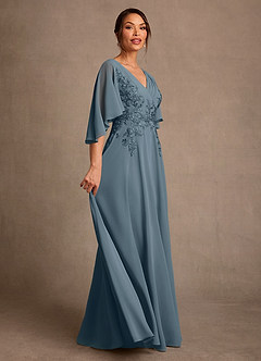 Azazie Tilda Mother of the Bride Dresses Twilight A-Line Lace Chiffon Dress image3