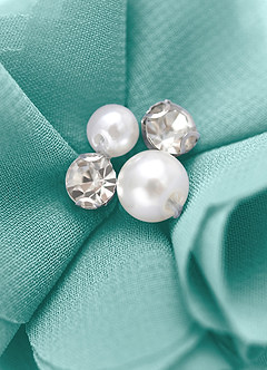front Four-Piece Matching Color Chiffon Hair Clip Set