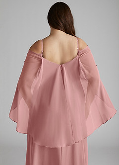 Azazie Cienna Bridesmaid Dresses Dusty Rose A-Line Off the Shoulder Chiffon Dress image12