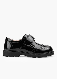 front Boys' Patent Brogue Dress Shoes