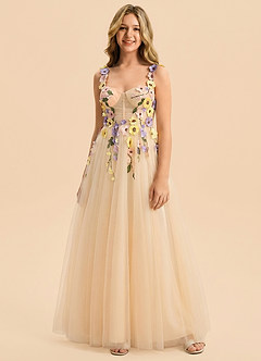 front Azazie Avery Junior Formal Dress