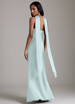 Azazie Saylor Brudtärnklänningar Klä av Sjöjungfru i Stretch Satin Axelbandslös Havsglas image8