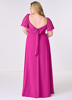 Barbie ♥ Azazie Bridesmaid Dresses Fuchsia A-Line Pleated Chiffon Dress image8