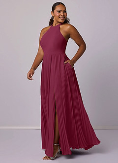Barbie ♥ Azazie Bridesmaid Dresses Mulberry A-Line Pleated Chiffon Dress image10