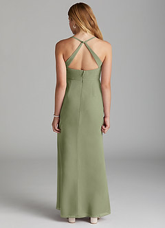 Azazie Becca Junior Pistachio Mermaid Chiffon Dress image4
