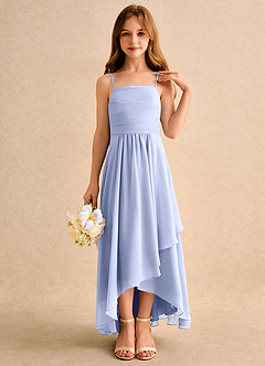 Azazie Twilight Dance Girls Formal Blumenmädchenkleider A-Linie Plissee Chiffon Kleid Eis image5