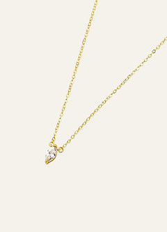 front Marquise Zirconia Pendant Necklace