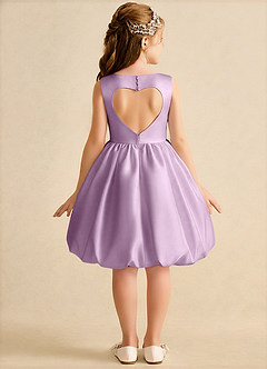 Azazie Nirvana Robe Demoiselle D'honneur Fillette Robe Princesse en Mat Satiné Rayé Glycine image1